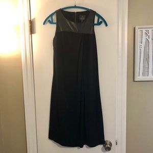 Adriana Papell black and leather dress